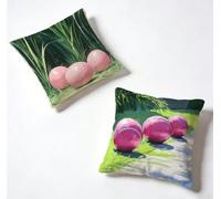 Taie Oreiller 50 x 50 Lot de 2 Couleur Coussin Exterieur 50x50 cm Coussin Decoratif Balle Housse De Canapé Lin avec Fermeture éclair Invisible pour Jardin Decoration Maison, Printemps et été 0-9XP463