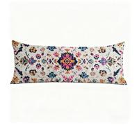 Taie Oreiller 50x150 cm Bohême Housse Traversin Moderne Double Face Impression Lin Protege Oreiller, Fermeture éclair invisible Taie de Traversin Long Coussin Grossesse, pour Chambre Lit Canapé H0-838