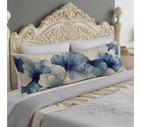 Taie Oreiller 50x150 cm Marine Protege Oreiller Blanc Taie Traversin 150 cm Double Face Impression Latéral Doux Velour Body Pillow, Fermeture Eclair Caché Taies D'oreillers, Housses de Coussin O-1203