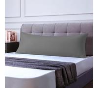 Taie Oreiller 50x150 Lot de 1 en Premium Microfibre - avec Fermeture Éclair Invisible- Housse Coussin Doux, Confortable, Respirant et Hypoallergénique - Gris foncé