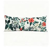 Taie Oreiller 50x180 cm Nature Housse Traversin Géométrie Double Face Impression Lin Protege Oreiller, Fermeture éclair invisible Taie de Traversin Long Coussin Grossesse, pour Chambre Canapé H0-814