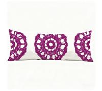 Taie Oreiller 50x180 cm Violet Housse Traversin Modèle Double Face Impression Lin Protege Oreiller, Fermeture éclair Invisible Taie de Traversin Long Coussin Grossesse, pour Chambre Lit Canapé H0-889