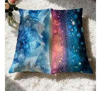 Taie Oreiller 50x70cm Bleu Housse De Coussin Protege Oreiller,Velours Housse De Coussin Moderne,Tissu Respirant Et Durable pour Intérieur Élégant,Double Face Utilisable,Décoration D'Intérieur 0q-171