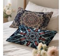 Taie Oreiller 50x70cm Bleu Housse De Coussin Protege Oreiller,Velours Housse De Coussin Rouge,Tissu Respirant Et Durable pour Intérieur Élégant,Double Face Utilisable,Décoration D'Intérieur 0q-444