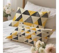 Taie Oreiller 50x70cm Gris Housse De Coussin Protege Oreiller,Velours Housse De Coussin Jaune,Tissu Respirant Et Durable pour Intérieur Élégant,Double Face Utilisable,Décoration D'Intérieur 0q-546