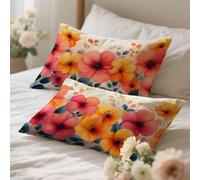 Taie Oreiller 50x70cm Rose Housse De Coussin Protege Oreiller,Housse De Coussin Couleur Orange,Tissu Respirant Et Durable pour Intérieur Élégant,Double Face Utilisable,Décoration D'Intérieur 0q-381