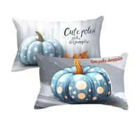 Taie Oreiller 50x80 Lot de 2 Housse de Coussin Couleur Œuf De Canard Coussin Canape, Rectangulaire Velours Taies D'oreillers Couleur Orange Decoratif Housse Oreiller Decoration Salon Moderne P-174