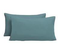 Taie Oreiller 50x80cm 2 PCS en Premium Microfibre, Housse Coussin avec Fermeture Éclair Invisible, Taie d Oreiller Hypoallergénique et Respirante, Vert