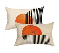 Taie Oreiller 50x80cm Bordeaux Housse de Coussin Abstrait Housse Coussin Canapé Deco Automne Velours Housse Oreiller Rectangulaire Fermeture éclair Invisible Décoration D'Intérieur Cadeau Noël C0C641