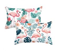 Taie Oreiller 50x80cm Rose Housse de Coussin Animal Housse Coussin Canapé Deco Automne Lin Housse Oreiller Rectangulaire Fermeture éclair Invisible pour Décoration D'Intérieur Cadeau de Noël C0C587