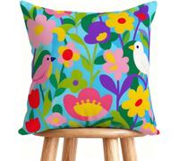 Taie Oreiller 55 x 55 cm Housse de Coussin Couleur Coussin De Canapé Lin pour Maison Décorer Oiseau 5-65353