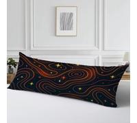 Taie Oreiller 60x180 Étoile Housse de Coussin Naturel Pillow Case, Cod541 | Taie de Traversin 180 cm Housse Traversin Améliorer Sommeil Qualité Coussin de Grossesse pour Canapé Salon Chambre Lit