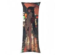 Taie Oreiller 60x180 Japon Taie de Traversin Dessin animé Motif Double Face Impression Velour Housse Traversin Améliorer Sommeil Qualité Oreiller avec Fermeture Eclair Caché pour Chambre Lit, Model97