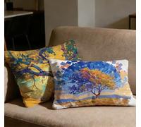 Taie Oreiller 60x90 Lot de 2 Housse de Coussin Couleur Velours Coussin Arbre,2026 Nouveau Rectangulaire avec Fermeture Eclair Invisible Taie d'oreiller pour Maison Canapes Chambre Decoration O-524C