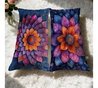 Taie Oreiller 70x90cm Violet Housse De Coussin Protege Oreiller,Housse De Coussin Couleur Orange,Tissu Respirant Et Durable pour Intérieur Élégant,Double Face Utilisable,Décoration D'Intérieur 0q-177