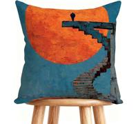 Taie Oreiller 80 x 80 cm Housse de Coussin Vue ArrièRe Coussin De Canapé Lin pour Maison Décorer Coucher De Soleil 2-S2X4N