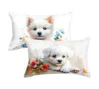 Taie Oreiller Bordeaux Taie Oreiller Rectangulaire 40x70cm Fleurs Pillow Case Housse Traversin Velours avec Fermeture éclair Cachée Doux et Confortable Lavable pour Canapé, Lit, Cadeau de Noël C0C568