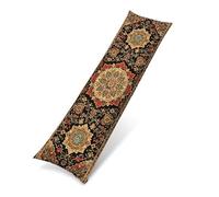 Taie Oreiller brun nationalité, Housse de Coussin de Corps en Velours Doux 40x120 cm，Taie d'Oreiller Longue Décorative pour Lit et Canapé，Protection de Traversin Respirante avec Long Zip Caché 0J-954