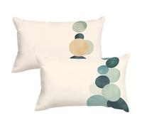 Taie Oreiller CrèMe Taie Oreiller Rectangulaire 30x50cm Turquoise Pillow Case Housse Traversin Velours avec Fermeture éclair Cachée Doux et Confortable Lavable pour Canapé, Lit, Cadeau de Noël C0C326