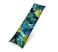 Taie Oreiller feuille usine, Housse de Coussin de Corps en Velours Doux 40x120 cm，Taie d'Oreiller Longue Décorative pour Lit et Canapé，Protection de Traversin Respirante avec Long Zip Caché 0J-895