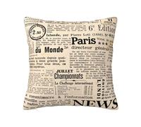 Taie Oreiller Journal De Paris Doux Taie d'oreiller Decorative Taies D'Oreillers pour Coussin Jardin Automne 45X45Cm