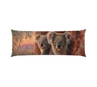Taie Oreiller Koala du désert Taie de Traversin 40x150cm Housse de Coussin Corps, Oreiller Long et Doux pour Adultes, Coussin Respirant pour Dormir, pour Salon Maison Housse de Coussin décor u-746