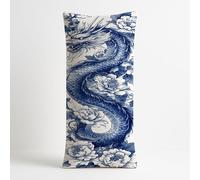 Taie Oreiller Longue, Étendu Housse Coussin 120 x 40, Protege Oreiller 40 x 120 cm Impression Recto Verso Intégrale Style Chinois pour Housse Coussin de Grossesse Decoration Maison Dragon FGYB-0227