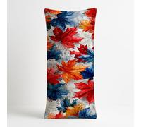 Taie Oreiller Longue, Étendu Housse Coussin 145 x 40, Protege Oreiller 40x145cm Impression Recto Verso Intégrale Feuilles d'érable pour Housse Coussin de Grossesse Decoration Maison Bordeaux FGYB-1024