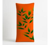 Taie Oreiller Longue, Étendu Housse Coussin 40x120, Protege Oreiller 120x40 cm Impression Recto Verso Intégrale Orange brûlé pour Housse Coussin de Grossesse Cadeau Decoration Maison Feuille FGYB-2078