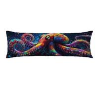 Taie Oreiller Rectangulaire 40x145cm Couleur Orange Taie de Traversin Animal Housse traversin 140cm, Lin avec Fermeture éclair Invisible Lavable Doux et Confortable Améliorer Sommeil Qualité C0C405