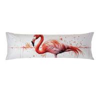 Taie Oreiller Rectangulaire 50x150cm Bordeaux Taie Oreille Animal Pillow Case Housse Traversin Velours avec Fermeture éclair Cachée Impression Recto Verso pour Canapé, Lit, Décoration Noël C0C790