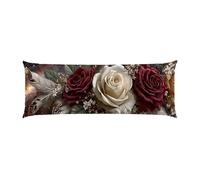 Taie Oreiller Rose Taie de Traversin 50x140cm Housse de Coussin Corps, Oreiller Long et Doux pour Adultes, Coussin Respirant pour Dormir, pour Salon canapé Maison Housse de Coussin décorative u-582