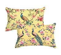 Taie Oreiller Rose Taie Oreiller Rectangulaire 70x90cm Fleurs Pillow Case Housse Traversin Velours Avec Fermeture éclair Cachée Doux et Confortable Lavable Pour Canapé Décoration Cadeau de Noël C0C260