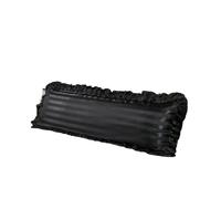 Taie Oreiller Soie 1 taie d'oreiller décorative en Satin de Polyester à Volants(Black)