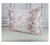 Taie Oreiller Soie 1 taie d'oreiller en Satin de Soie 19 mm imprimée, avec Fermeture à enveloppe, Standard, Queen, King pour Les Cheveux et la Peau(19,50x70cm)