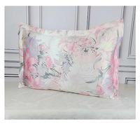 Taie Oreiller Soie 1 taie d'oreiller en Satin de Soie 19 mm imprimée, avec Fermeture à enveloppe, Standard, Queen, King pour Les Cheveux et la Peau(20,48x74cm)