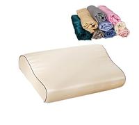 Taie Oreiller Soie,Taies d‘Oreiller Taie d'oreiller en Satin, 30cm x 50cm/40cm x 60cm, Couleur Pure, Confortable, en Mousse de Satin, 1 pièce(3,30X50CM)