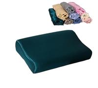 Taie Oreiller Soie,Taies d‘Oreiller Taie d'oreiller en Satin, 30cm x 50cm/40cm x 60cm, Couleur Pure, Confortable, en Mousse de Satin, 1 pièce(5,30X50CM)