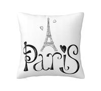 Taie Oreiller Tour Eiffel À Paris, France Decorative Taie De Traversin Résistant Housse Coussin pour Salon Lit Femmes 45X45Cm