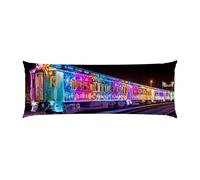 Taie Oreiller Train de rêve Taie de Traversin 40x150cm Housse de Coussin Corps, Oreiller Long et Doux pour Adultes, Coussin Respirant pour Dormir, pour Salon canapé Maison Housse de Coussin décor u620