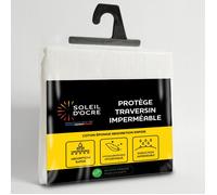 Soleil d'ocre Eponge Taie de traversin, Blanc, 45x145 cm