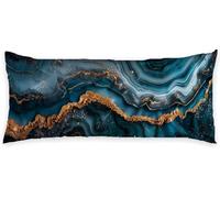 Taie Traversin 105 cm Bleu Marine Taie Oreiller Marbre Coussin de Grossesse Lin Protège Oreiller Housse de Coussin Decoration Maison Oreillers Rectangulaire, pour Dormeur Latéral sur Le Lit C - 177