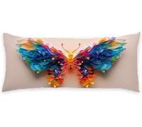 Taie Traversin 120 cm Couleur Taie Oreiller Papillon Coussin de Grossesse Lin Protège Oreiller Housse de Coussin Decoration Maison Oreillers Rectangulaire, pour Dormeur Latéral Lit Décoration C - 87