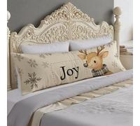 Taie Traversin 150 cm Crème Taie D'oreiller 50x150 Cerf Taies D'Oreillers Double Face Impression Velour Oreiller, Améliorer Sommeil Qualité Latéral Body Pillow Grossesse, Housse de Coussin O-380
