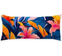 Taie Traversin 160 cm Couleur Orange Taie Oreiller Bleu Marine Coussin de Grossesse Lin Protège Oreiller Housse de Coussin Decoration Maison Oreillers Rectangulaire, pour Dormeur Latéral C - 117