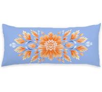Taie Traversin 160 cm Couleur Orange Taie Oreiller BohêMe Coussin de Grossesse Lin Protège Oreiller Housse de Coussin Decoration Maison Oreillers Rectangulaire, pour Dormeur Latéral sur Lit C - 113