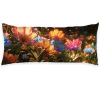 Taie Traversin 160 cm Couleur Orange Taie Oreiller Fleur Coussin de Grossesse Lin Protège Oreiller Housse de Coussin Decoration Maison Oreillers Rectangulaire, pour Dormeur Latéral sur Lit C - 139