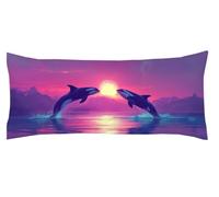 Taie Traversin 35x105cm Amour Taie Oreiller Blanc Coussin de Grossesse Coussin de Corps pour Dormir sur Le Côté, Rectangulaire, Dormeur Latéral sur Le Lit Décoration, Oreiller d'été Kl-1