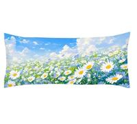 Taie Traversin 35x105cm Amour Taie Oreiller Blanc Coussin de Grossesse Coussin de Corps pour Dormir sur Le Côté, Rectangulaire, Dormeur Latéral sur Le Lit Décoration, Oreiller d'été Kl-1