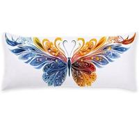 Taie Traversin 90 cm Couleur Taie Oreiller Papillon Coussin de Grossesse Lin Protège Oreiller Housse de Coussin Decoration Maison Oreillers Rectangulaire, pour Dormeur Latéral Lit Décoration C - 85